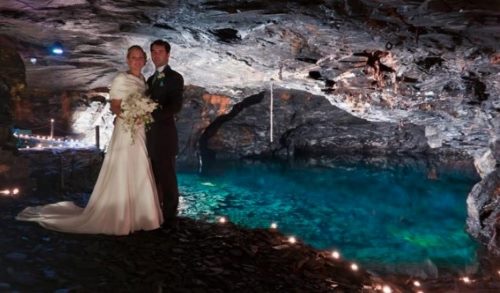 Wedding in the Carnglaze Caverns