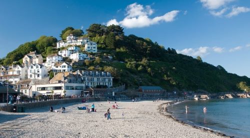 East Looe beach is one of the most popular beaches in the Cornwall